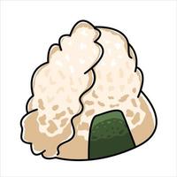 onigiri hand draw vector