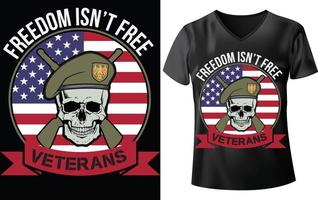 Veteran t-shirt design vector