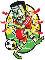 FOOTBALL ZOMBIE ILLUSTRATION VECTOR ART