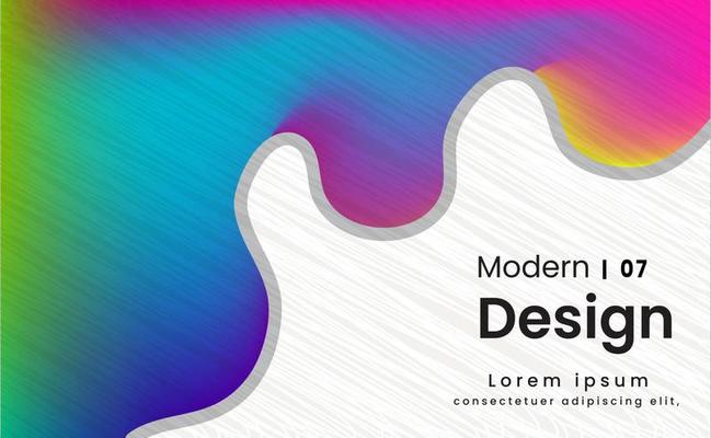 Colorful Gradient Liquid Background Vector.