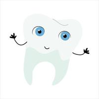 White Tooth Character vector