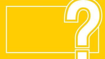 Yellow question mark background with text space. Quiz symbol. vector