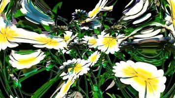 renderizado 3d botánico de flor blanca foto