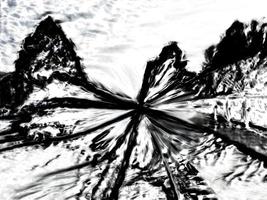 fondo de nieve de invierno de ilustración digital foto