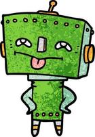 Vector robot character in cartoon style