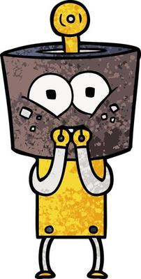 Vector robot character in cartoon style