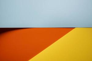 Abstract background of gray, red and yellow colors with shadow. Copy space. Top view. photo