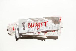 Budget receipt concept photo