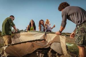 Setting Up A Tent photo