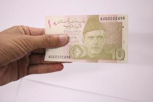 10 rupees Pakistani currency note photo