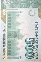 500 rupias moneda pakistaní nota foto