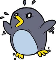 Vector penguin character in cartoon style