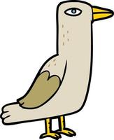 Vector bird character in cartoon style