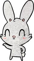 Vector bunny character in cartoon style