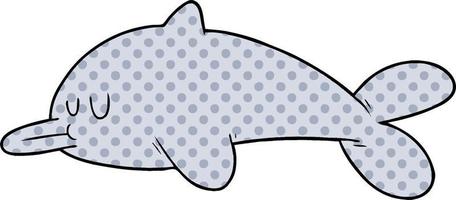 Vector dolphin character in cartoon style