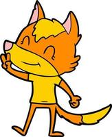 Vector fox character in cartoon style