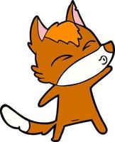 Vector fox character in cartoon style