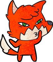 Vector fox character in cartoon style