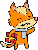 Vector fox character in cartoon style