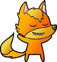 Vector fox character in cartoon style