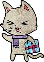 Vector cat character in cartoon style