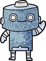 Vector robot character in cartoon style