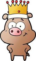 Vector pig character in cartoon style