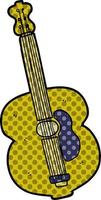 guitarra acústica de dibujos animados vector