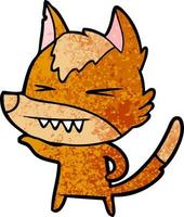 Vector fox character in cartoon style