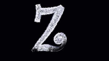 Forming Frost ice wither typeface text Z video