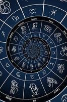 ilustración de fondo de signo de astrología y alquimia foto