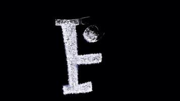 Forming Frost ice wither typeface text F video