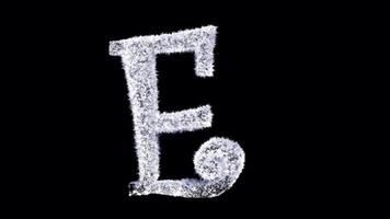 Forming Frost ice wither typeface text E video