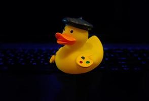 Rubber duck debugging code or rubberducking photo illustration