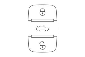 Key car with security system. Vehicle safety alarm remote icon. vector