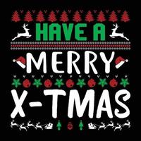 Happy Merry Christmas T shirt design vector