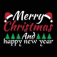 Happy Merry Christmas T shirt design vector