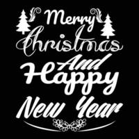 Happy Merry Christmas T shirt design vector