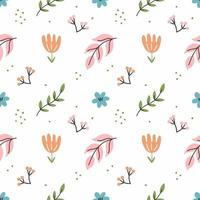 Seamless pattern with floral ornament. Printing on fabric and wrapping paper. Background for textiles. vector