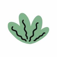 Green bush. Vector doodle icon.  Plant.