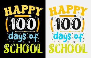 100th days of school t shirt , hundred days t shirt design set vector