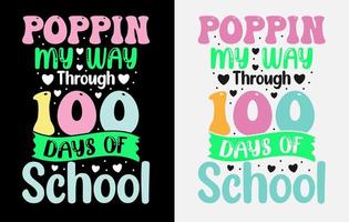 100th days of school, hundred days t shirt design, 100th days celebration t shirt vector