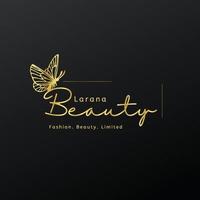 logotipo de banda de lujo de moda dorada y elegante diseño de logotipo de belleza minimalista vector