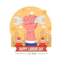 Happy Labour Day. 1st May. vector