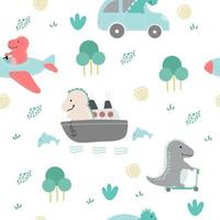 Cute Dinosaurus Pattern vector