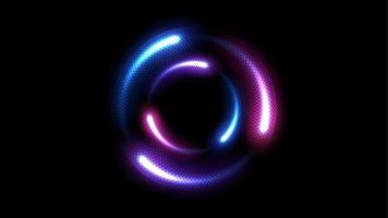 Abstract Multicolor Ring Line of Light Background. Widescreen Illustration vector