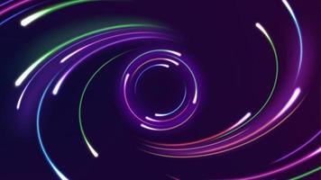 Abstract Multicolor Ring Line of Light Background. Widescreen Illustration vector