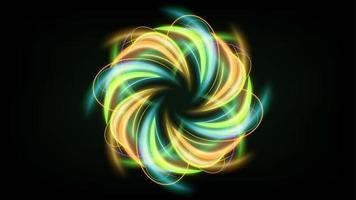 Abstract Multicolor Ring Line of Light Background. Widescreen Illustration vector