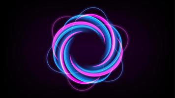 Abstract Multicolor Ring Line of Light Background. Widescreen Illustration vector