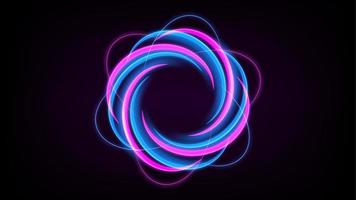 Abstract Multicolor Ring Line of Light Background. Widescreen Illustration vector